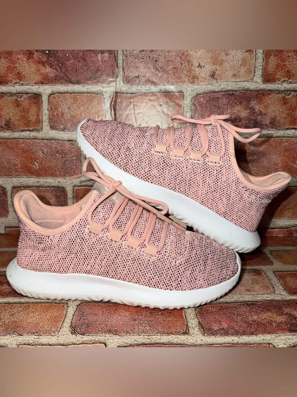 Pre-Owned Adidas Tubular Shadow Haze Coral White Shoes Sneakers Size 7 BB8871